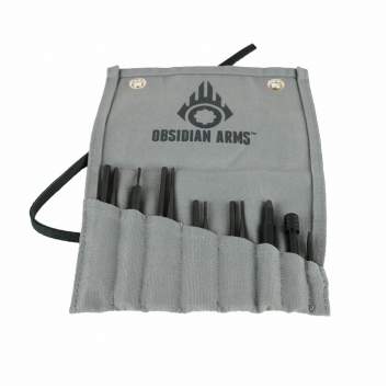 Obsidian Arms AR-15 Complete Armorer's Punch Set, Steel Piece of 12