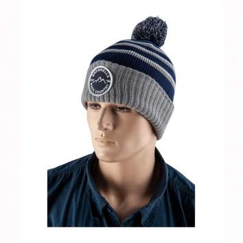 Brownells Richardson Pom Beanie Grey, White, Navy