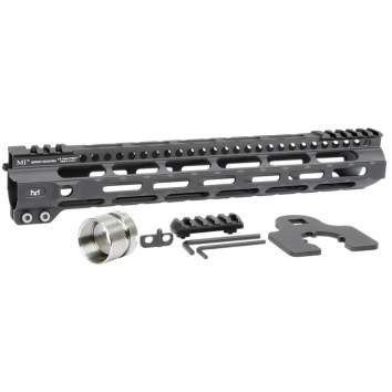 Midwest Industries AR-15 12.625 Ultralight Handguard With Titanium Hardware M-LOK Aluminum Black