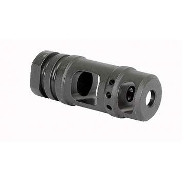 Midwest Industries AR-15 Two Chamber Muzzle Brake 1/2-28, Steel Matte Black