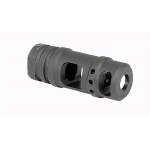 MIDWEST INDUSTRIES AR .308 TWO CHAMBER MUZZLE BRAKE .30/.300 AAC 5/8-24, STEEL MATTE BLACK