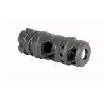 MIDWEST INDUSTRIES AK-47 MUZZLE BRAKE .30 CAL M14X1.0 LH THREADS, STEEL MATTE BLACK