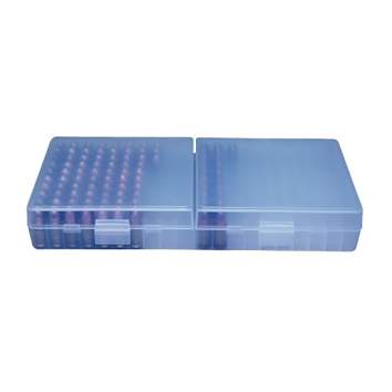 MTM Ammo Box 200 Round Flip-Top 9MM, Clear Blue