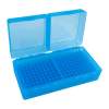 MTM Flip Top Rifle Ammo Box 223-Ruger 6x47 200 Round, Polymer Clear Blue