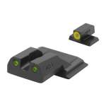 MEPROLIGHT HVS SET S&W M&P SHIELD, YELLOW OUTLINE FRONT GREEN