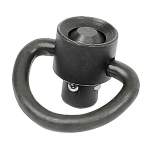 MIDWEST INDUSTRIES D-RING HEAVY DUTY FLUSH SWIVEL, BLACK