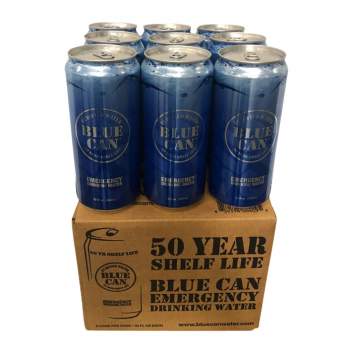 Blue Can Water 32OZ Canned Water 9 per Pack, Blue