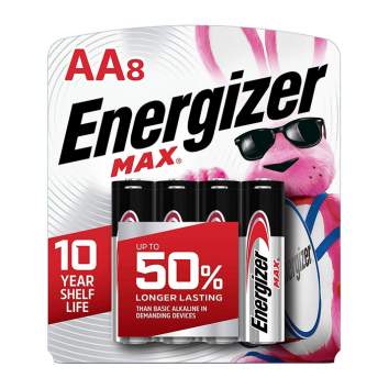 Energizer AA Alkaline Batteries 8 Per Pack