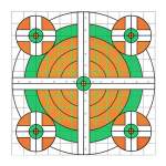 CHAMPION TARGETS ORANGE & GREEN BULL TARGETS 12 PER PACK, PAPER