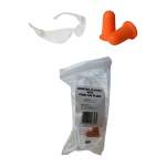 CHAMPION TARGETS SHOOTING GLASSES & FOAM EAR PLUGS COMBO, ORANGE