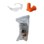 CHAMPION TARGETS EACGSHOOTING GLASSES & FOAM EAR PLUGS COMBO, ORANGE