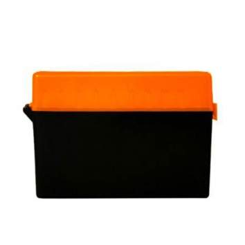BERRYS MANUFACTURING 270/30-06 20 ROUND AMMO BOX, POLYPROPYLENE BLACK, HUNTER ORANGE