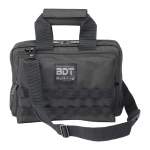 BULLDOG CASES DELUXE 2 PISTOL RANGE BAG WITH STRAP & MOLLE, NYLON BLACK