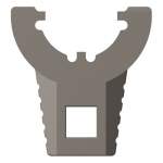 REAL AVID MASTER-FIT THIN CASTLE NUT WRENCH, STAINLESS STEEL