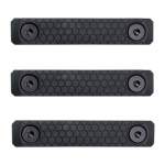 SLATE BLACK INDUSTRIES AR-15 GRIP M-LOK PANELS 2-SLOT POLYMER BLACK 3 PER PACK