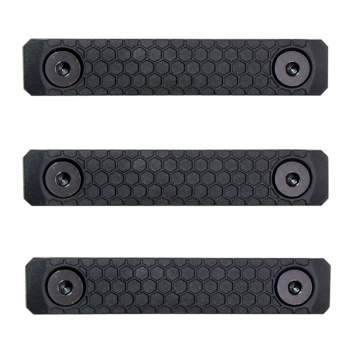 Slate Black Industries AR-15 Grip M-LOK Panels 2-Slot Polymer Black 3 Per Pack