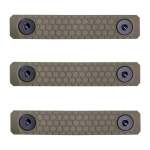 SLATE BLACK INDUSTRIES AR-15 GRIP M-LOK PANELS 2-SLOT FLAT DARK EARTH POLYMER 3 PER PACK