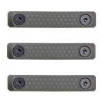 SLATE BLACK INDUSTRIES GRIP M-LOK PANELS 2-SLOT POLYMER O.D. GREEN 3 PER PACK