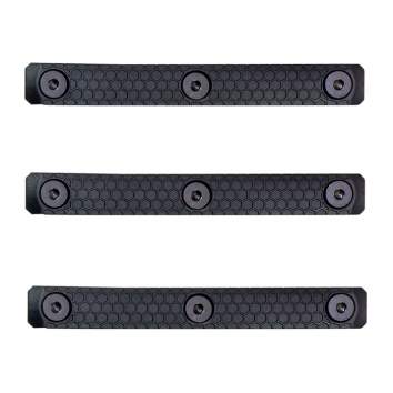 Slate Black Industries AR-15 Grip M-LOK Panels 3-Slot Polymer Black 3 Per Pack