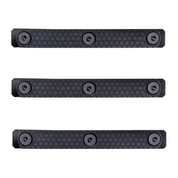 SLATE BLACK INDUSTRIES AR-15 GRIP M-LOK PANELS 3-SLOT POLYMER BLACK 3 PER PACK