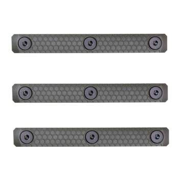 Slate Black Industries AR-15 Grip M-LOK Panels 3-Slot Polymer O.D. Green 3 Per Pack