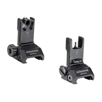 Ultradyne C2 Folding Front And Rear Sight Combo Blade, Black