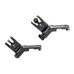 ULTRADYNE C2 FOLDING FRONT AND REAR OFFSET SIGHT COMBO APERTURE, BLACK