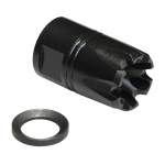 CMMG ZEROED 5.56MM LINEAR COMPENSATOR 1/2-28, STAINLESS STEEL ANODIZED BLACK