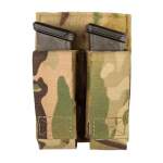 GREY GHOST GEAR DOUBLE PISTOL MAGNA MAG POUCH LAMINATE, MULTICAM