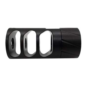 Meraki Machine M1 3 Port Muzzle Brake .30 Cal, .850, 1/2X28, Stainless Steel Matte Black