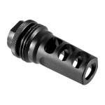 SILENCERCO HYBRID 5/8X24 ASR MUZZLE BRAKE .46, STAINLESS STEEL BLACK