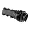 Silencerco Hybrid 5/8X24 ASR Muzzle Brake .46, Stainless Steel Black