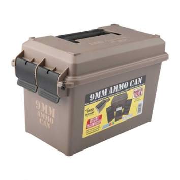 MTM Ammo Can Combo Pack 9mm Luger 1000 Round, Polymer Tan
