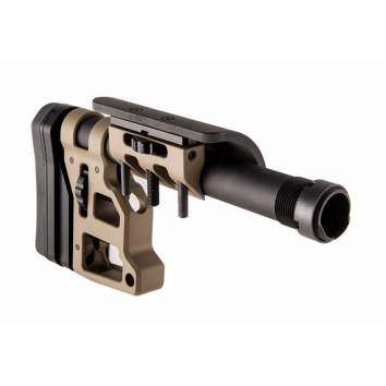 Modular Driven Technologies AR-15 Skeleton Carbine Stock With Cheek Riser 9.75in, Aluminum Flat Dark Earth