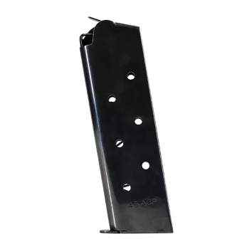 Colt 1911 Commander, Government Rail Magazine Assembly .45 ACP 8 Round Stainless Steel Silver