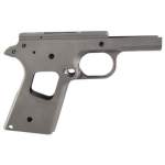 CASPIAN 1911 OFFICERS RECEIVER UN-RAMPED, CARBON, SMOOTH CHECKERING