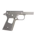Caspian 1911 Officers Receiver With Standard Smooth Checkering Stainless Steel