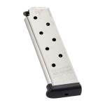 CHIP MCCORMICK CUSTOM RAILED POWER MAGAZINE .45ACP 8-ROUND STAINLESS STEEL, SILVER