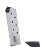 Chip Mccormick Custom Shooting Star Match Grade Magazine 45ACP With Pad, 8-Round Stainless Steel Silver