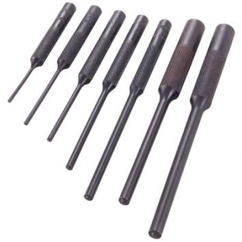 Brownells Complete 7-Piece Roll Pin Punch Kit, Steel