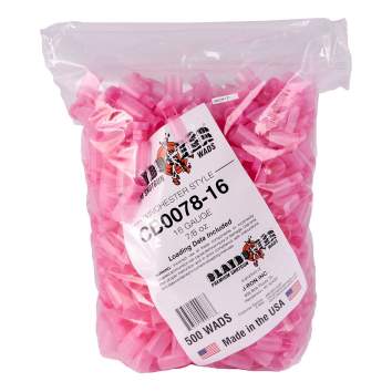 Claybuster 16Ga 7/8Oz Wads Pink, 500 Per Bag