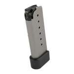 KAHR ARMS GRIP EXT. FITS KAHR CM, MK, PM MODELS 7-ROUND 9MM, SILVER STAINLESS STEEL