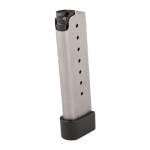 KAHR ARMS GRIP EXT. FITS KAHR K, KP, CW MODELS 8 ROUND 9MM LUGER, STAINLESS STEEL SILVER