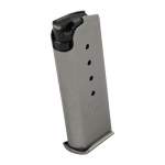 KAHR ARMS FLUSH BASEPLATE, .40 S&W FITS KAHR CM, MK, PM MODELS 5-ROUND STAINLESS STEEL SILVER
