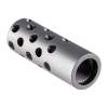 Gentry Custom Quiet Muzzle Brake 30 Caliber 5/8-24, Stainless Steel Silver