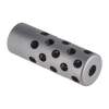 Gentry Custom Quiet Muzzle Brake 6.5 Caliber 5/8-24, Stainless Steel Silver