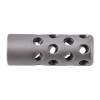 Gentry Custom Quiet Muzzle Brake 30 Caliber 1/2-28, Steel Silver