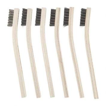 Brownells Heavy Duty Gunsmith Crimped Wire Brush, Stainless Steel 6 per Pack