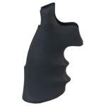 HOGUE RUBBER GRIP FITS SMITH & WESSON K&L ROUND-TO-SQUARE BLACK
