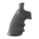 HOGUE GRIP FITS SMITH & WESSON N ROUND-TO-SQUARE, RUBBER BLACK